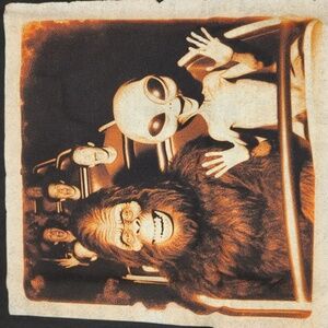 NWT Sasquatch And Alien Roller Coaster Tee